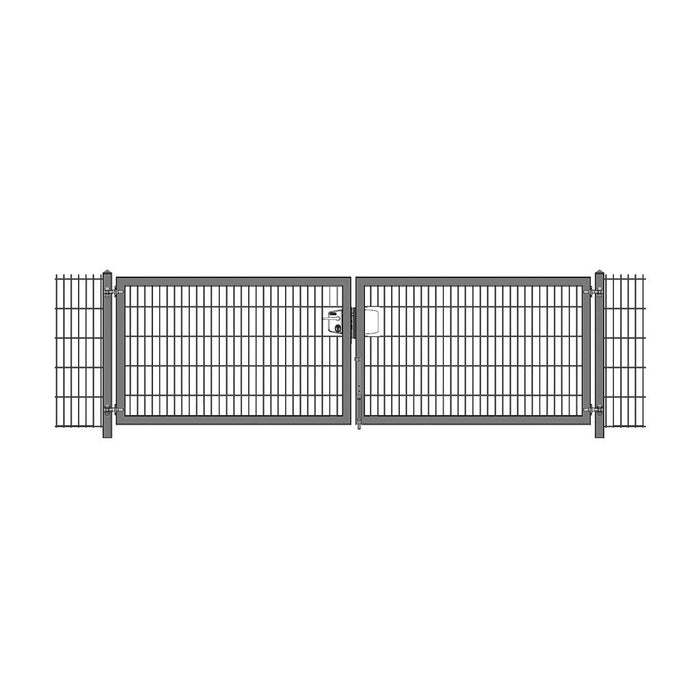 Zauntor Profi 2-flg. mit Doppelstabfüllung